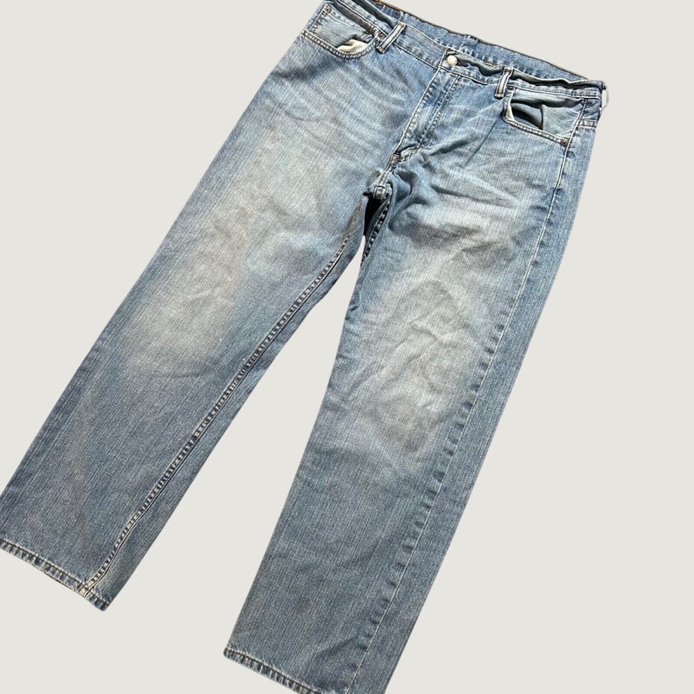 Levi's 569 Loose Straight Mens 36x32 Light Blue Wash Relaxed Fit Denim Jeans